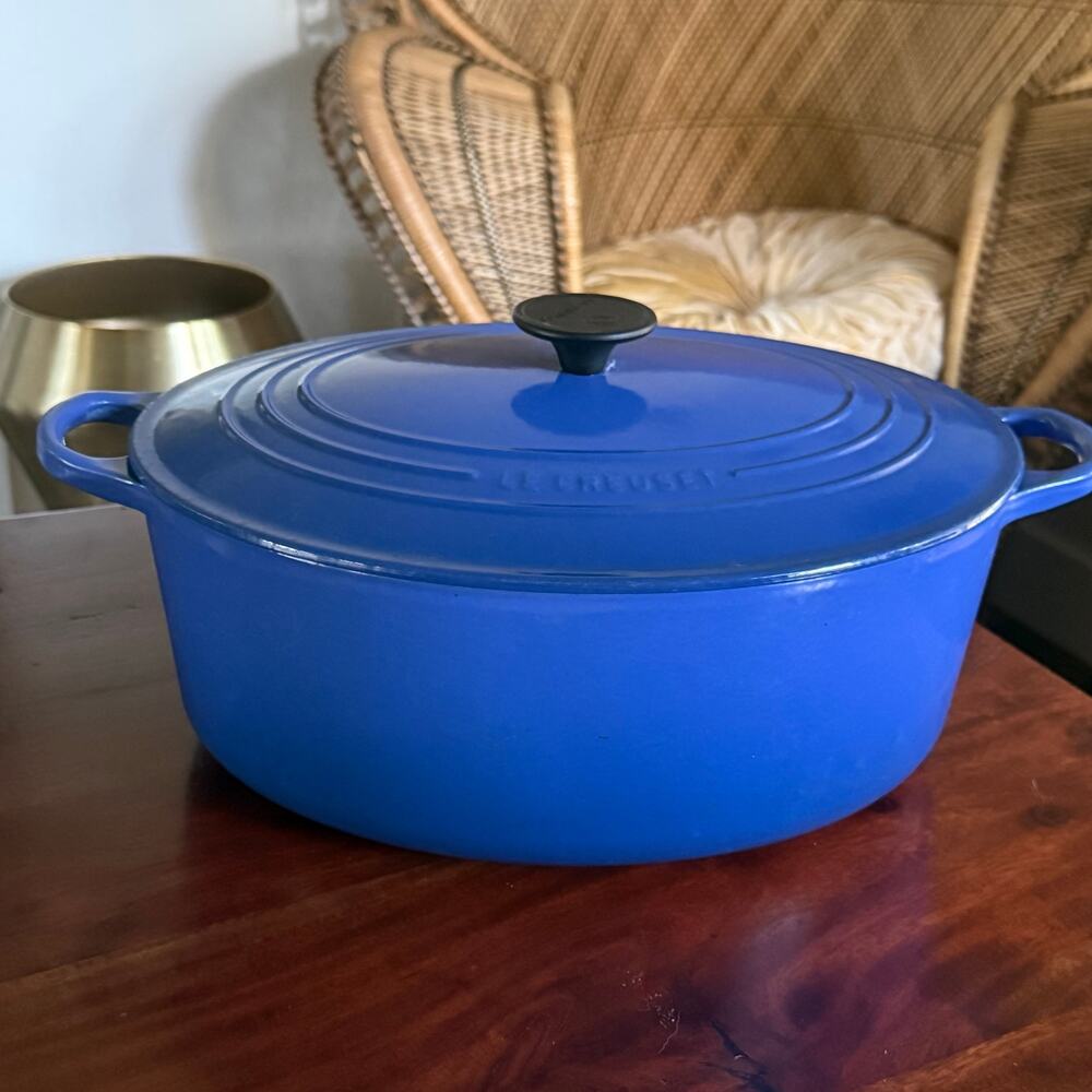 Le Creuset 8 Qt Oval Dutch Oven Enameled Cast Iron Harmonic Blue 33 France